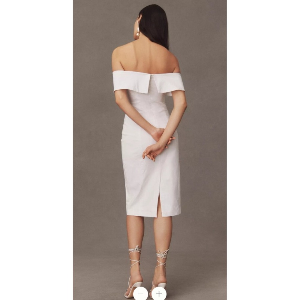 NWT BHLDN Ingrid Off-Shoulder Midi Dress | Anthropologie Bridal | Wedding | XL - Picture 3 of 12